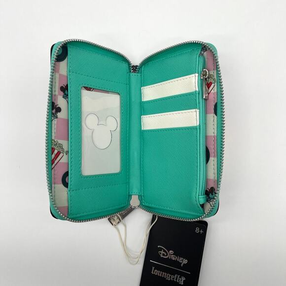 LOUNGEFLY Disney NWT Mickey Retro 3D Wallet, Sequin Minnie Ears Included - Picture 10 of 12